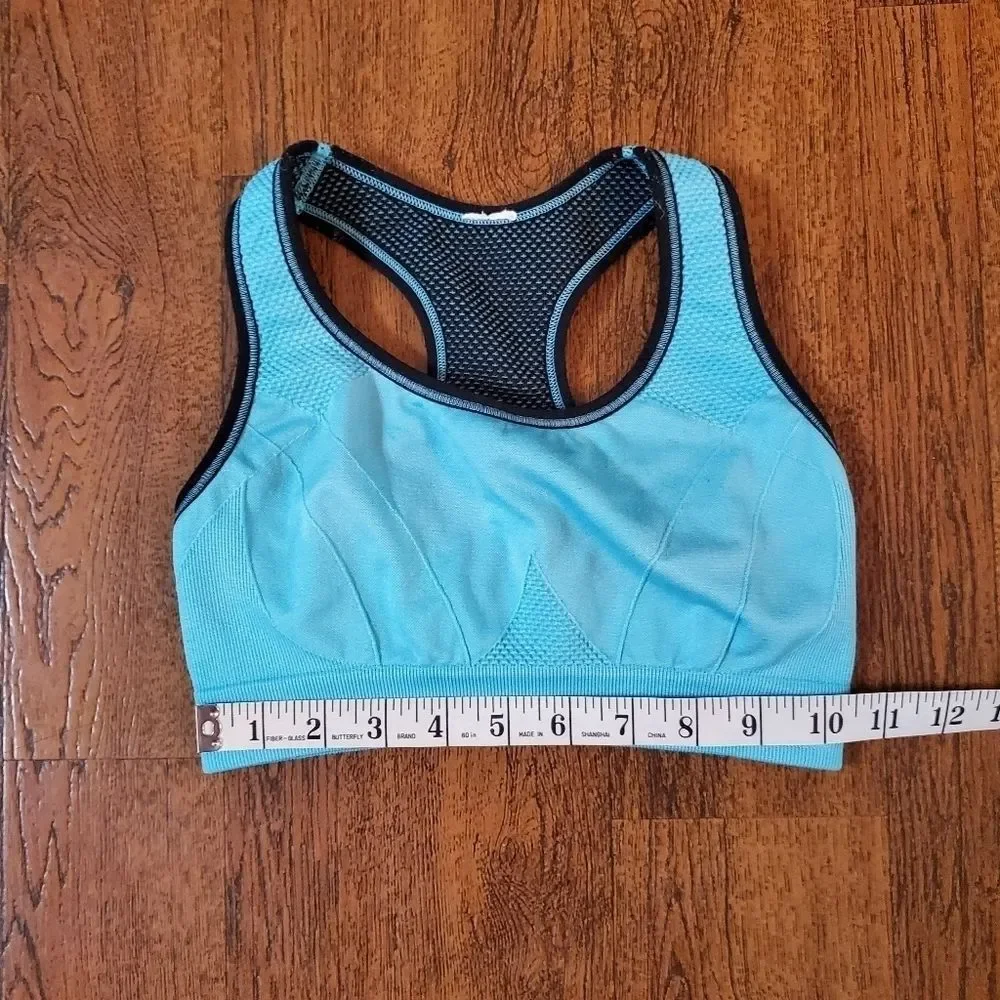 Athletic Sports Bra Girls Sz 8 Black & Blue